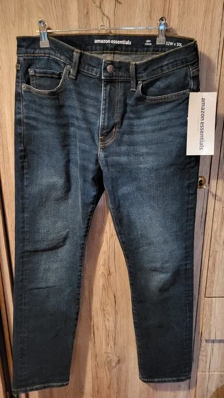 Jean bleu délavé foncé Slim 32W 30L